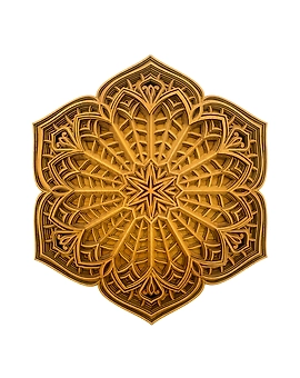 Intricate Multi-Layer Wooden Wall Art - Clematis - Oak Wood - Luxury Decor - House of TAZMIC