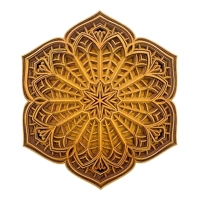 Intricate Multi-Layer Wooden Wall Art - Clematis - Oak Wood - Luxury Decor - House of TAZMIC