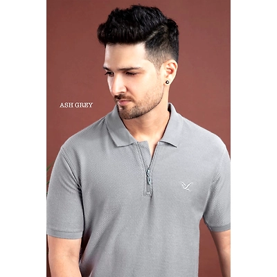 ZU_661_EMB SNOWFLAKE_POLO NECK T-SHIRT WITH ZIPPER-3