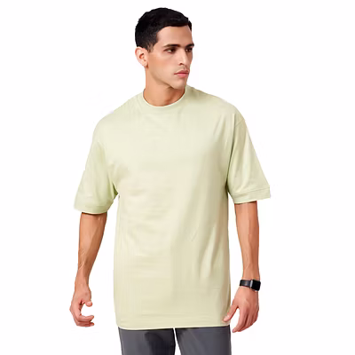MENS OVERSIZED  PLAIN DROP SHOLUDER TISHIRT-2