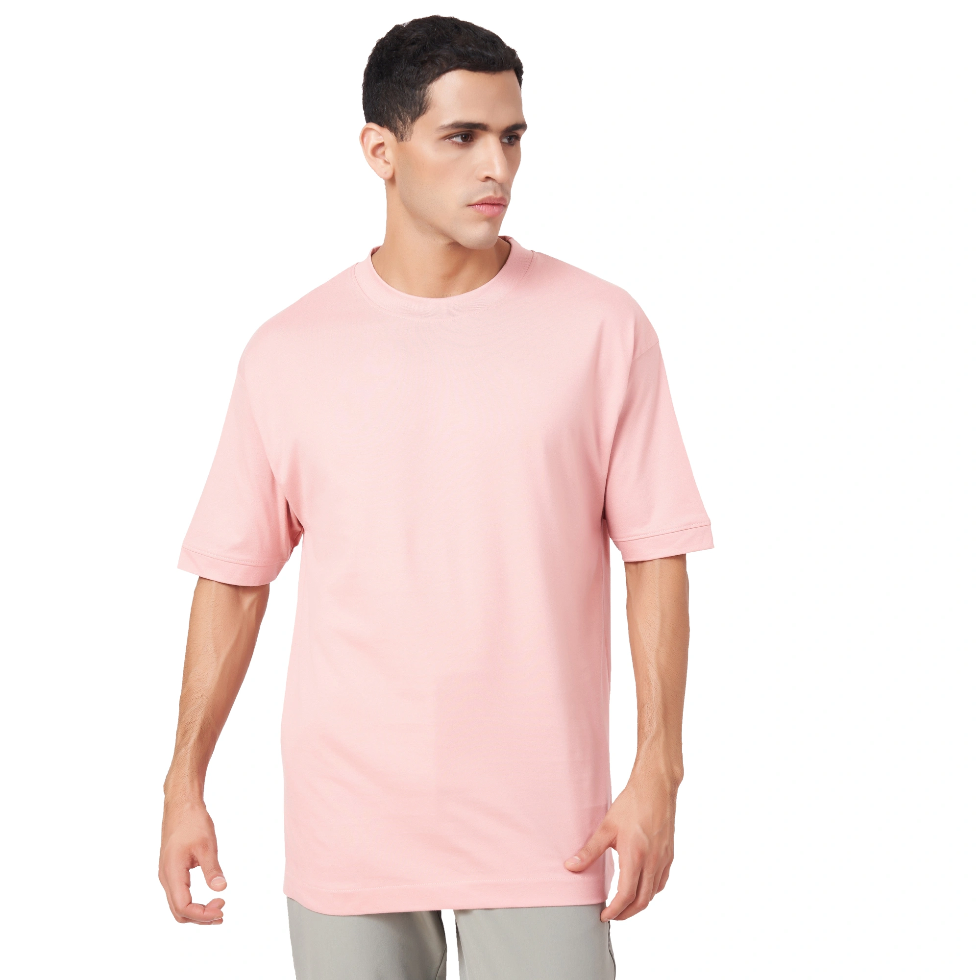 MENS OVERSIZED  PLAIN DROP SHOLUDER TISHIRT-1