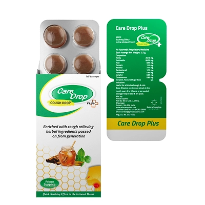 CareDrop Care Drop Plus Multi Herb Ayurvedic Lozenges I 80 Lozenges