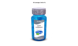 Care Drop Mint Sugar Free Lozenges I 50 Lozenges, Relieves cough I Soothes the throat I respiratory discomforts