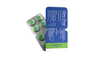 Care Drop Lemon Ginger Ayurvedic Lozenges I 80 Tablets | Pack of 10