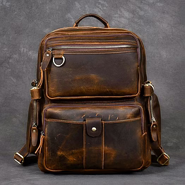 leather backpack