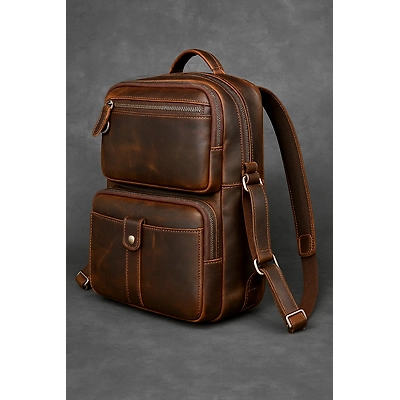 Leather Backpack-2