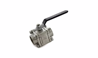 Stainless Steel (CF8M / S.S 316) Three Piece Design Ball Valve, Class-150 (Screwed) Article Code  1080A