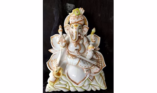 Ganesh White Marble Statue LGI 1004