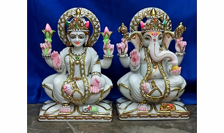 Ganesh White Marble Statue LGI 1010