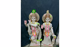 Radha Krishna Marble Statue LRKI 1004