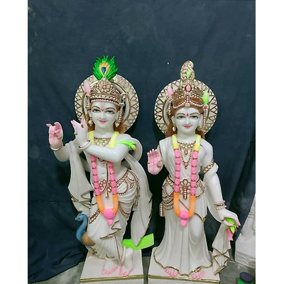 Radha Krishna Marble Statue LRKI 1004