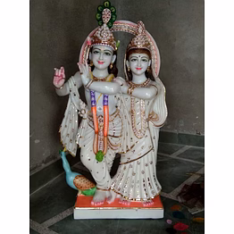 radha krishna marble statue lrki 1008