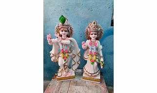 Radha Krishna Marble Statue LRKI 1012