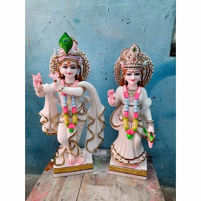 radha krishna marble statue lrki 1012