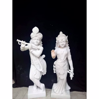 radha krishna marble statue lrki 1020