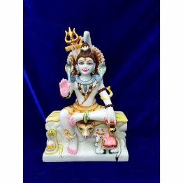 shiva parvat marble statue lspi 1002