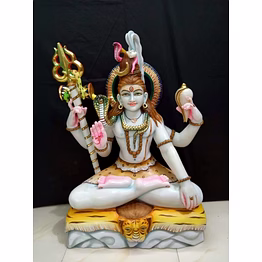 shiva parvat marble statue lspi 1003