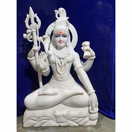 shiva parvat marble statue lspi 1004