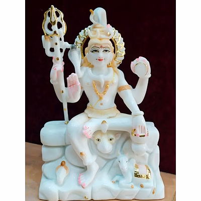 shiva parvat marble statue lspi 1005