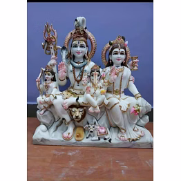 shiva parvat marble statue lspi 1006