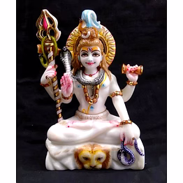 shiva parvat marble statue lspi 1007