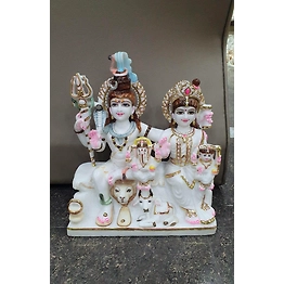 Shiva Parvat Marble Statue LSPI 1016