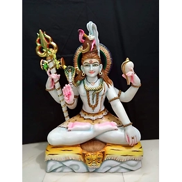 Shiva Parvat Marble Statue LSPI 1018