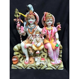 Shiva Parvat Marble Statue LSPI 1019