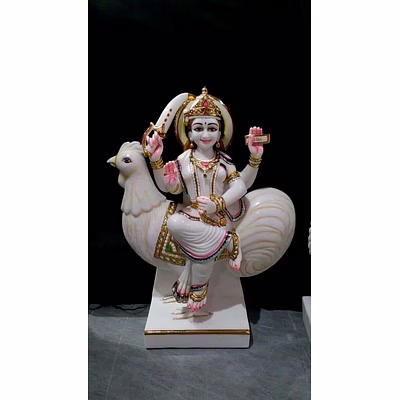 bahuchara maa gujarati god marble statue lbmg 1001