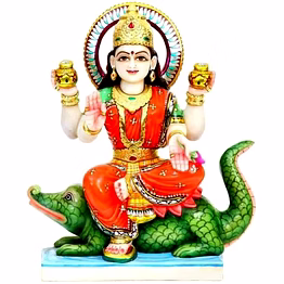 khodiyar ganga maa marble statue kgc 1002