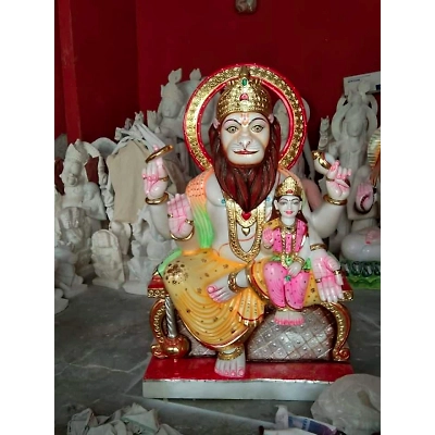 Narasimha Lakshmi Marble Statue LNL 1002