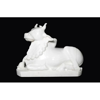 Nandi black and white stone Marble Statue NBW 1001