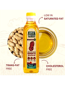 Groundnut Oil Cold Pressed Oil | 100% Pure Peanut Oil | Unrefined &amp; Zero Additives | Ground Nut Oil for Healthy Cooking and Daily Cooking | Moongphali Ka Tel | Kachi Ghani Oil | Wood Cold Pressed Oil | Groundnut Oil 1000 ML-1-sm