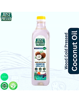 Coconut Wood Pressed Oil (Chekku) Cold Pressed Coconut Oil, 100% Pure &amp; Natural Untreated &amp; Unrefined Coconut oil for Healthy Cooking | Kachi Ghani Oil | Wood Cold Pressed Oil | Coconut Oil (1000 ml)-12379144-sm