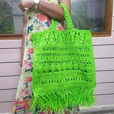 Raffia handbag-12379308