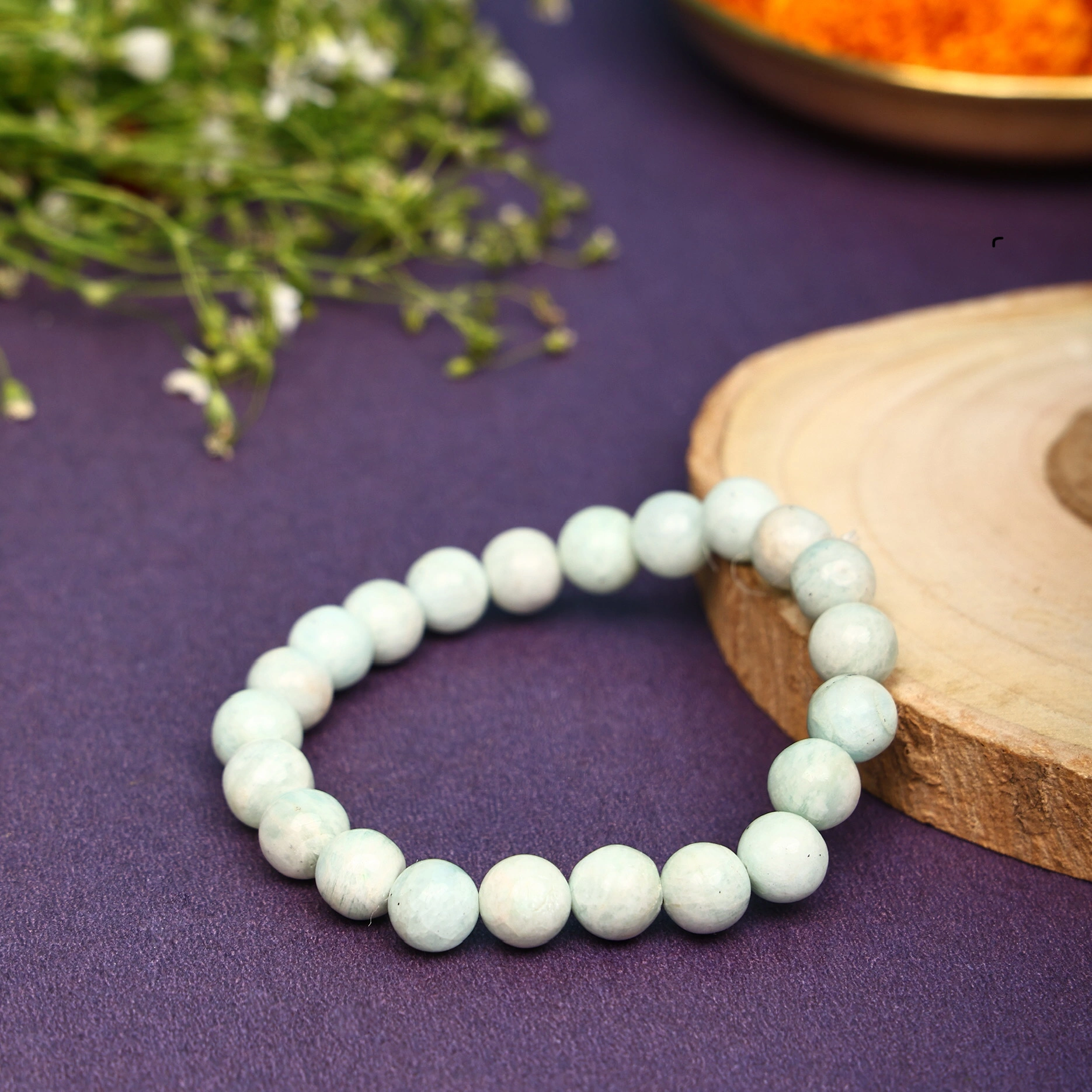 &quot;Ethereal Serenity:  Authentic, Natural AAA Gemstone Unisex Bracelet for Wellness, Balance, and Positive Energy I Amazonite Bracelet (7-7.25Inc,8MM)-Milky Green-7.25-1