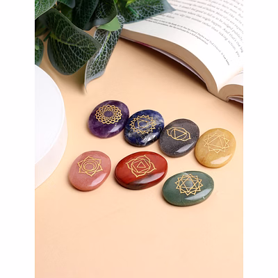 svelandre seven chakra stone set - 7 stone with manifestation.