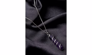 Zen Zephyr: Authentic, Natural AAA Gemstone Wrap around Unisex Pendant With Chain  for Wellness,Balance,Positive Energy,Healing - Amethyst  (30-35mm)