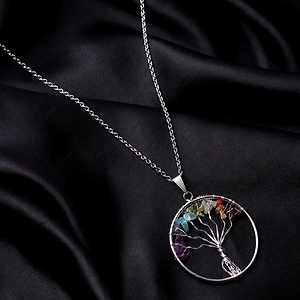 7 Chakra Tree of Life  Medallion Pendant