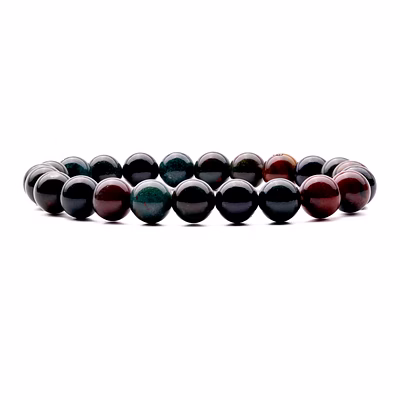 svelandre sacred vitality : authentic, natural aaa gemstone unisex bracelet for wellness,balance,positive energy,healing - blood stone bracelet (7-7.25inc, 8mm)