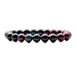 Sacred Vitality : Authentic, Natural AAA Gemstone Unisex Bracelet for Wellness,Balance,Positive Energy,Healing - Blood Stone Bracelet (7-7.25Inc, 8MM)