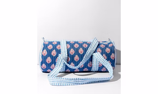 Block Print Cotton Duffle Bag