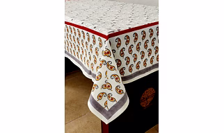 Hand Block Printed Cotton Table Cover