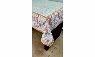 Jaipuri Hand Block Printed Round 100% Cotton Table Cover