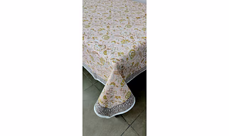 HAND BLOCK PRINTED COTTON TABLE COVER