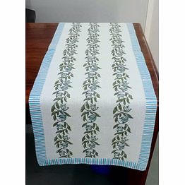cotton hand block printed table runner