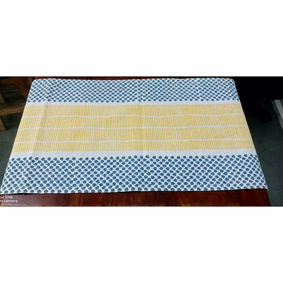 multi cotton hand block print table runner