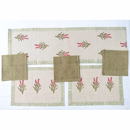 cotton table mats and runner set