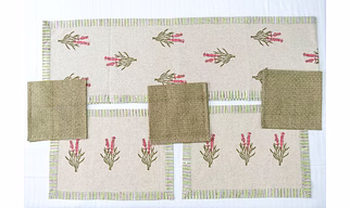 Cotton Table Mats And Runner Set