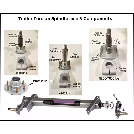 Trailer Axle (Torsion spindle)-12350542